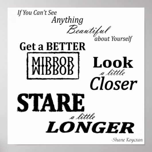 Bis heute Zitat Poster (Vorne)