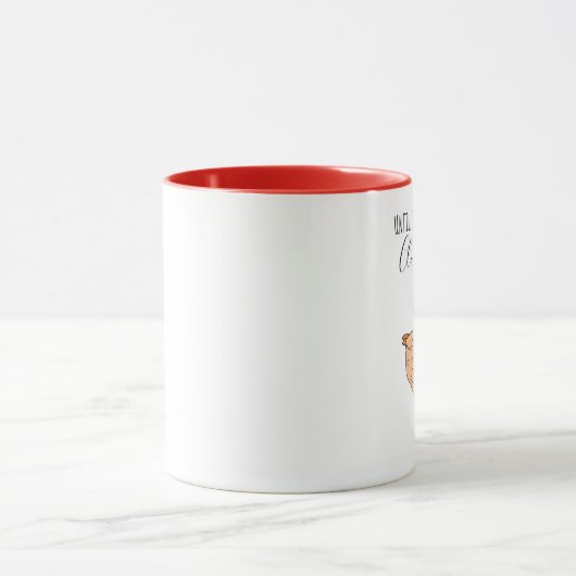 Bis ich meinen Kaffee gehabt habe, klatschen Sie a Tasse (Zentrum)