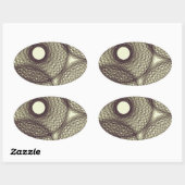 bis in die Dunkelheit Ovaler Aufkleber (Blatt)