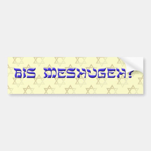 BIS Meshugeh? Autoaufkleber (Vorne)
