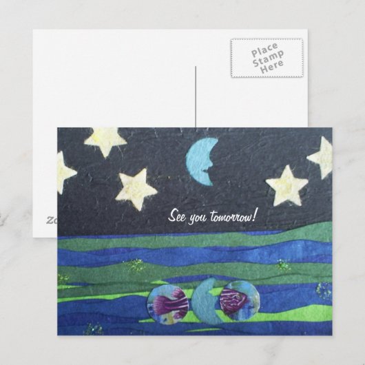 Bis morgen postkarte (Vorne/Hinten)