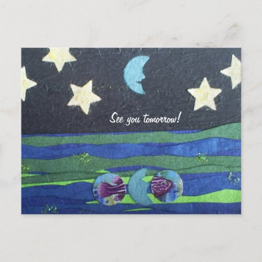 Bis morgen postkarte (Vorderseite)