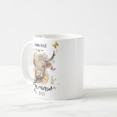 Bis Oma 2025 gestärkte Stärke der Hochlandkuh Kaffeetasse (Vorderseite Links)