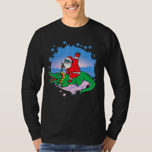 Bis später Alligator Reiten Santa T-Shirt