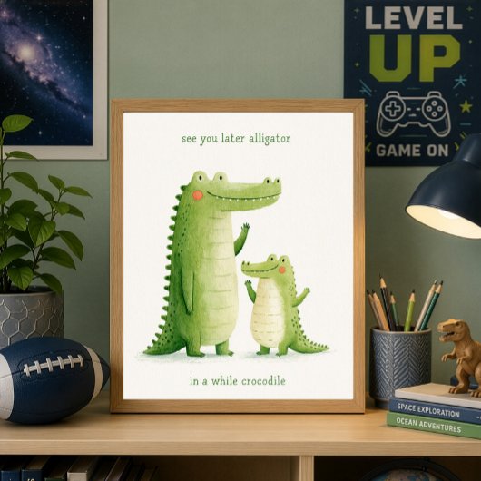 Bis später Alligator Süßes Krokodil Poster