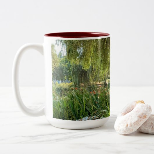 Bis später Latte Zweifarbige Tasse (Mit Donut)