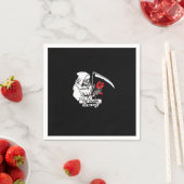 Bis Tod macht uns Teil - grimmige Sensenmann-Liebe Serviette (Beispiel)