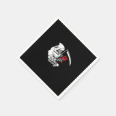 Bis Tod macht uns Teil - grimmige Sensenmann-Liebe Serviette (Ecke)