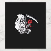 Bis Tod macht uns Teil - grimmige Sensenmann-Liebe Weinetikett (Einzelnes Label)