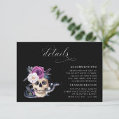"Bis Tod tun uns Teil Lila und schwarz Details Begleitkarte (Stehend Vorderseite)