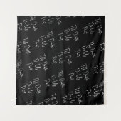 Bis Tod tun uns Teil Skelettschrift schwarz Wandteppich (Vorderseite (Horizontal))