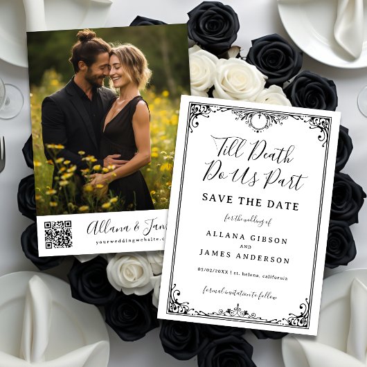 Bis Tod tun wir Teil Hochzeit Foto Save the Date