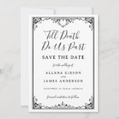 Bis Tod tun wir Teil Hochzeit Foto Save the Date (Vorderseite)