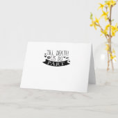 Bis Tod tun wir Teil Hochzeit Vows Classic Karte (Gelbe Blume)