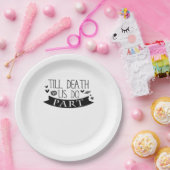 Bis Tod tun wir Teil Hochzeit Vows Classic Pappteller (Party)
