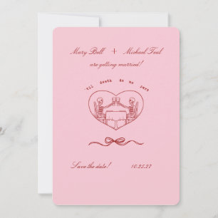 BIS TOD UNS SAVE THE DATE MINIMALISTISCHEN EINLADUNG