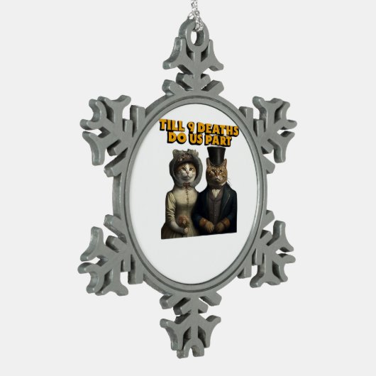 Bis Tote sind wir Teil Classic Schneeflocken Zinn-Ornament (Links)