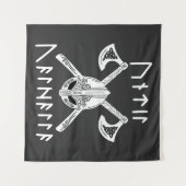 Bis Valhalla in Norse Rune Wandteppich (Vorderseite (Horizontal))