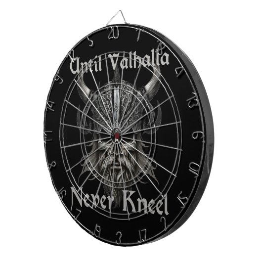 Bis Valhalla niemals Kneel Dartscheibe (Vorderseite rechts)