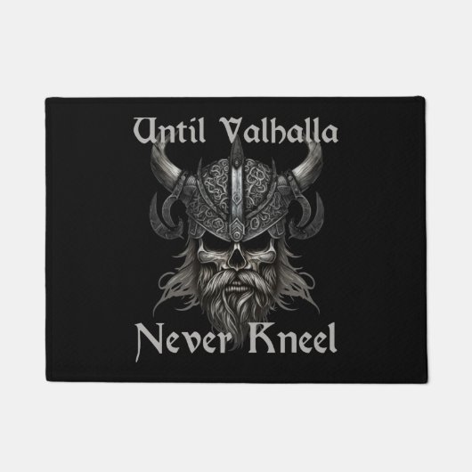 Bis Valhalla niemals Kneel Fußmatte (Vorderseite)