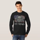 Bis Valhalla Viking Usa Flag Til Valhalla Retro T-Shirt (Vorne ganz)