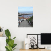 Bis Whitby Bay, North Yorkshire, England Poster (Heimbüro)