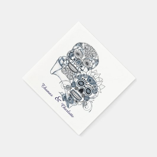 Bis wir sterben, machen wir Teil Zucker Schädel Br Serviette (Ecke)