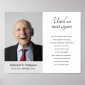 Bis wir uns wieder treffen Beerdigungsgedicht mit Poster (Vorne)