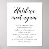 Bis wir uns wieder treffen Gedenkgedicht Hochzeit Poster (Vorne)