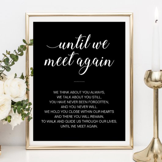 Bis wir uns wieder treffen White Black Wedding Mem Poster