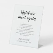 Bis wir uns wieder zur Feier des Lebensdenkmals tr Sockelschild (Vorderseite)