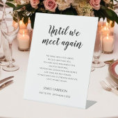 Bis wir uns wieder zur Feier des Lebensdenkmals tr Sockelschild