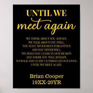 Bis wir uns wiedersehen Elegantes Trauergedicht mi Poster