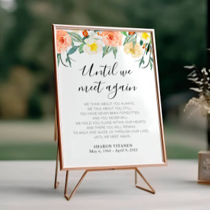 Bis wir uns wiedersehen Pfirsichblüten-Trauer-Gedi Poster