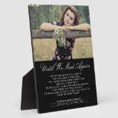 Bis wir wieder Beerdigung Foto Plaque treffen Fotoplatte (Seite)