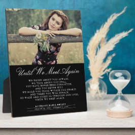 Bis wir wieder Beerdigung Foto Plaque treffen Fotoplatte