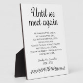 Bis wir wieder Beerdigung Gedicht Memorial treffen Fotoplatte (Seite)