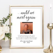 Bis wir wieder ein elegantes Foto-Gedenkgedicht tr