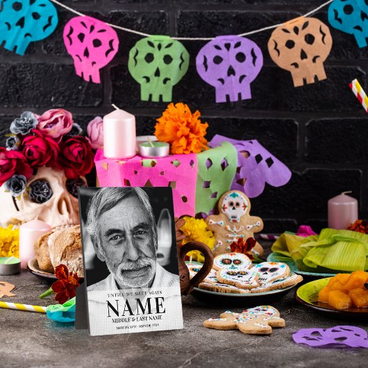 Bis wir wieder ein modernes mutiges Foto-Memorial Fotoplatte