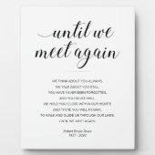 Bis wir wieder elegantes Beerdigungsgedicht mit Na Fotoplatte (Vorderseite)