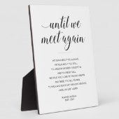 Bis wir wieder elegantes Beerdigungsgedicht mit Na Fotoplatte (Seite)