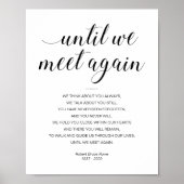 Bis wir wieder elegantes Beerdigungsgedicht mit Na Poster (Vorne)