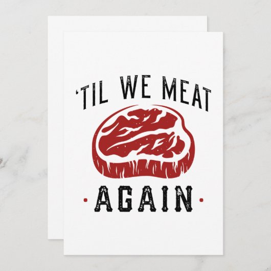 Bis wir wieder essen dankeskarte (Vorne/Hinten)