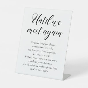 Bis wir wieder Gedenkgedicht Hochzeit treffen Sockelschild