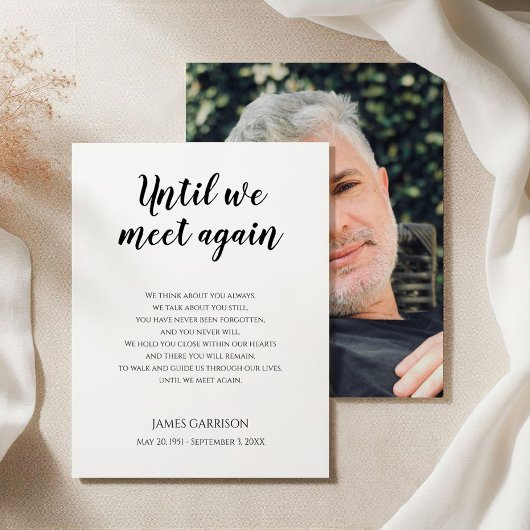 Bis wir wieder Gedenkgedicht mit Foto treffen