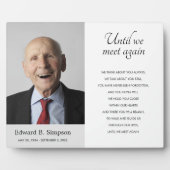 Bis wir wieder Gedenkgedicht mit Foto treffen Fotoplatte (Vorderseite)