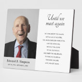 Bis wir wieder Gedenkgedicht mit Foto treffen Fotoplatte (Seite)