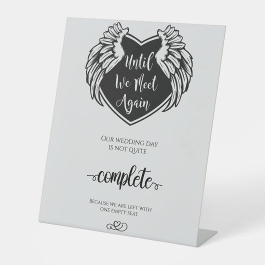 Bis wir wieder Hochzeit treffen Sockelschild (Vorderseite)