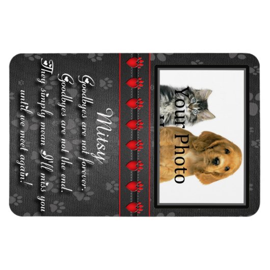 Bis wir wieder Memorial für Katze oder Hund treffe Magnet (Horizontal)