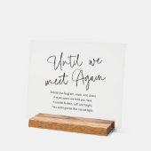 Bis wir wieder Memorial Modernes einfaches Gedicht Acrylschild (Winkel)